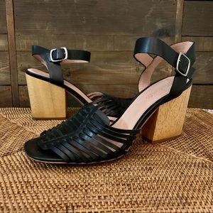Madewell Willa Wooden Heel Black Sandal